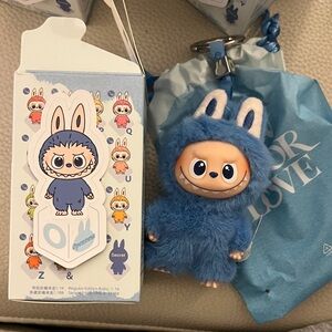 Labubu Pin For Love O Plush Keychain